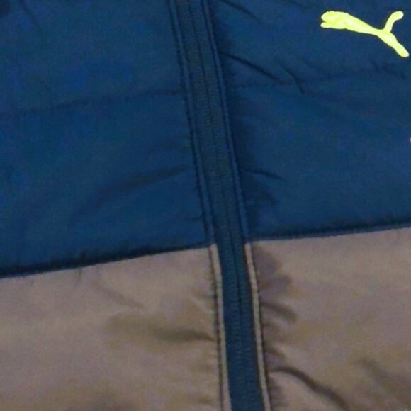 Puma Boys 3-Piece Outfit Set XS (5/6) | Teal Gray Vest Hoodie Pants - Like New - Picture 6 of 16